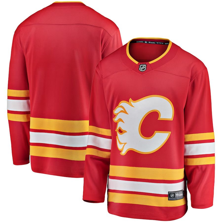 Men Calgary Flames Fanatics Branded Red Home Breakaway NHL Jersey->customized nhl jersey->Custom Jersey